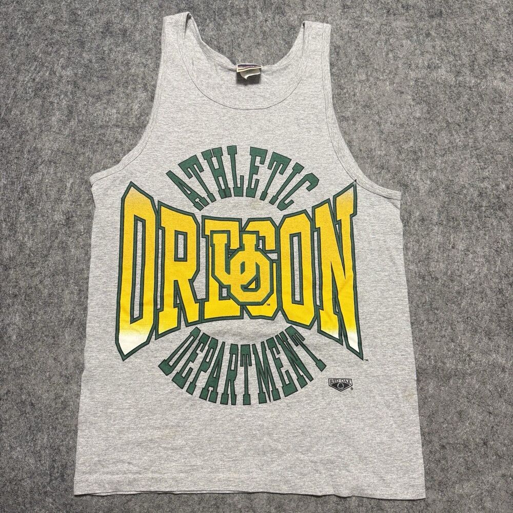 Vintage 90s Red Oak Mens Muscle Tank T-Shirt Size M Oregon Ducks Made In USA